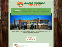 Tablet Screenshot of legacyhighwaystorage.com